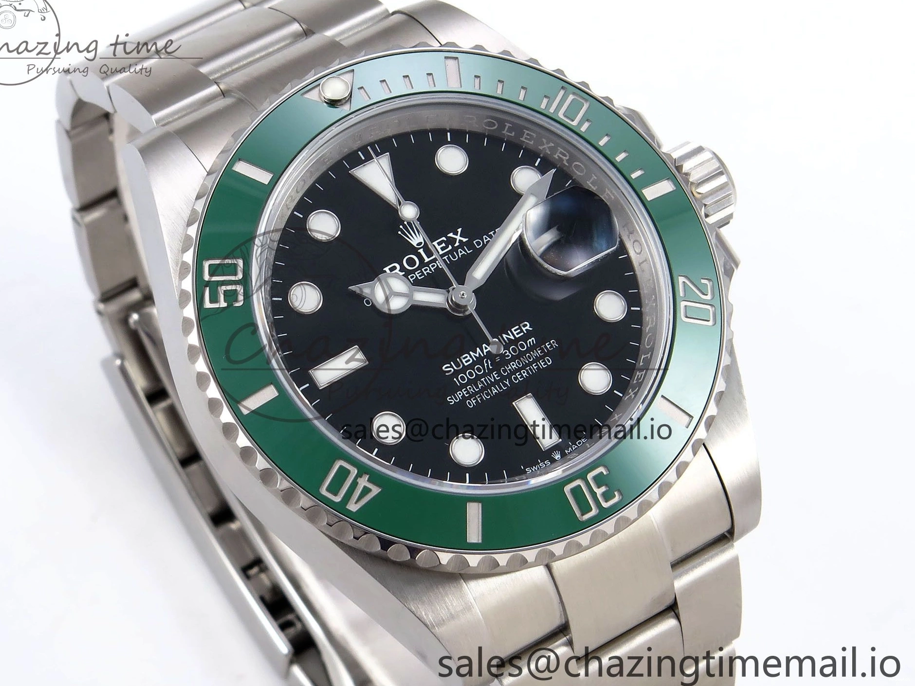 V2 SS HGF Dial Edition Black Green Best on 126610 Submariner LV SH3235 1:1 Bezel Bracelet 0226